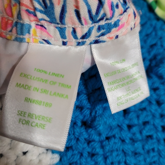 Lilly Pulitzer Splendor In The Sand 100% Linen Emora Pants Sz 00 - Picture 10 of 12